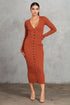 Sleek & Chic Ribbed Midi Dress - Yourstylesite