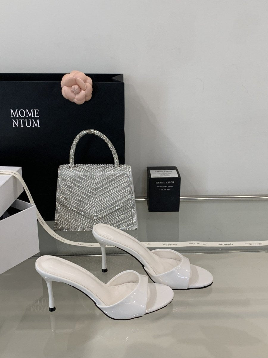 Sleek Patent Leather Stiletto Sandals for Women - Yourstylesite