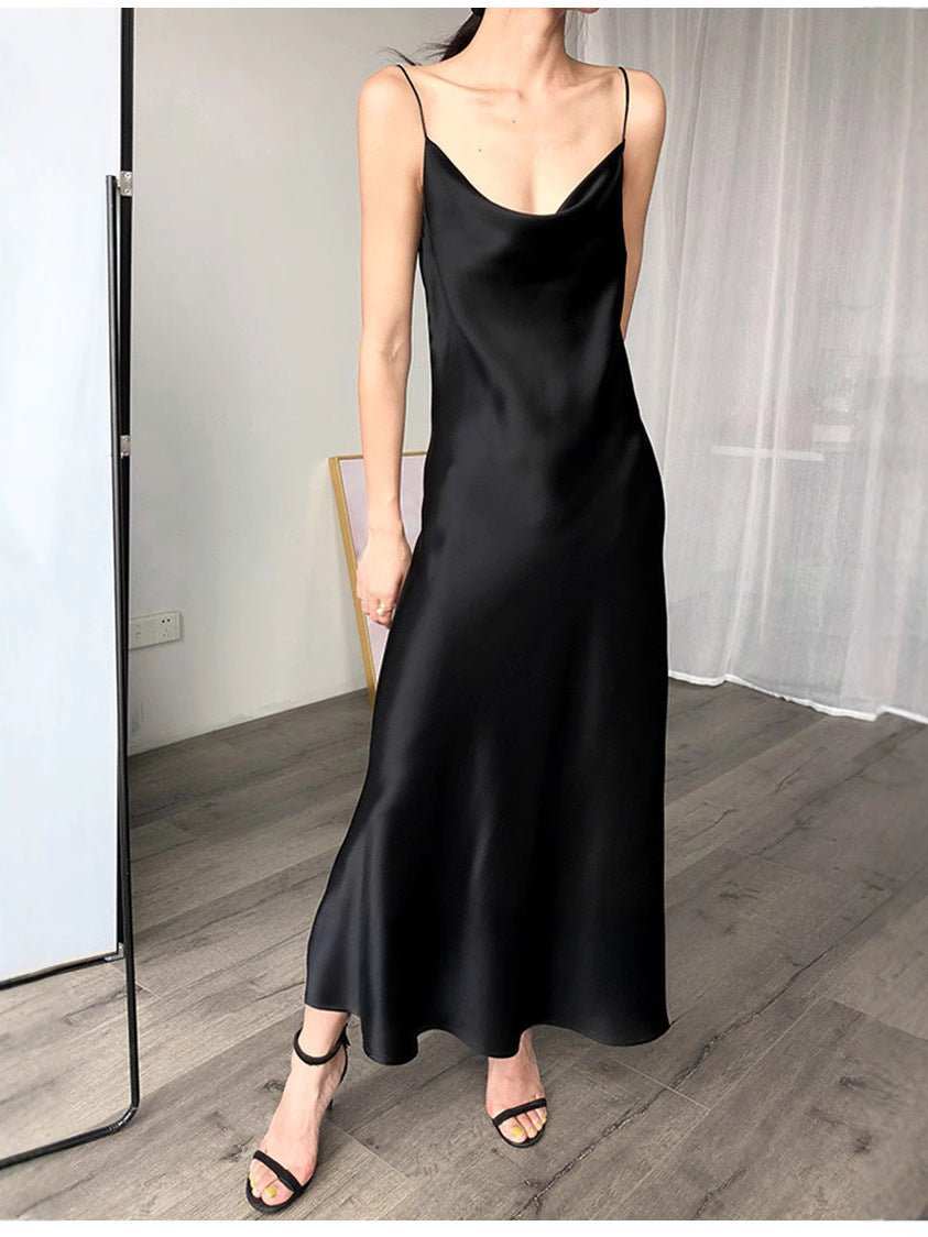 Sleek Sleeveless Bias - Cut Dress for Effortless Style - Yourstylesite
