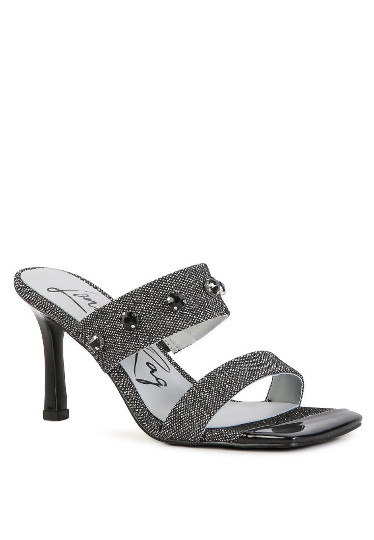 Sparkling Glam - EDM Queen Diamante Glitter Sandals - Yourstylesite