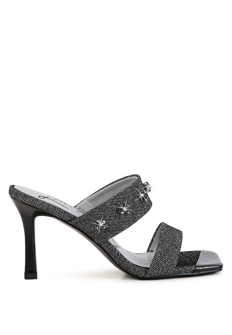 Sparkling Glam - EDM Queen Diamante Glitter Sandals - Yourstylesite