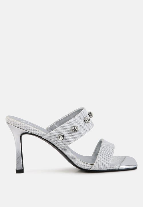 Sparkling Glam - EDM Queen Diamante Glitter Sandals - Yourstylesite