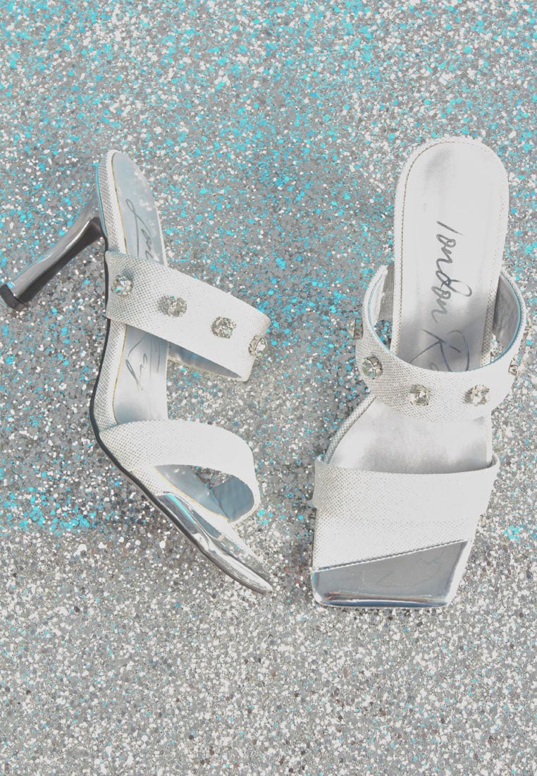 Sparkling Glam - EDM Queen Diamante Glitter Sandals - Yourstylesite