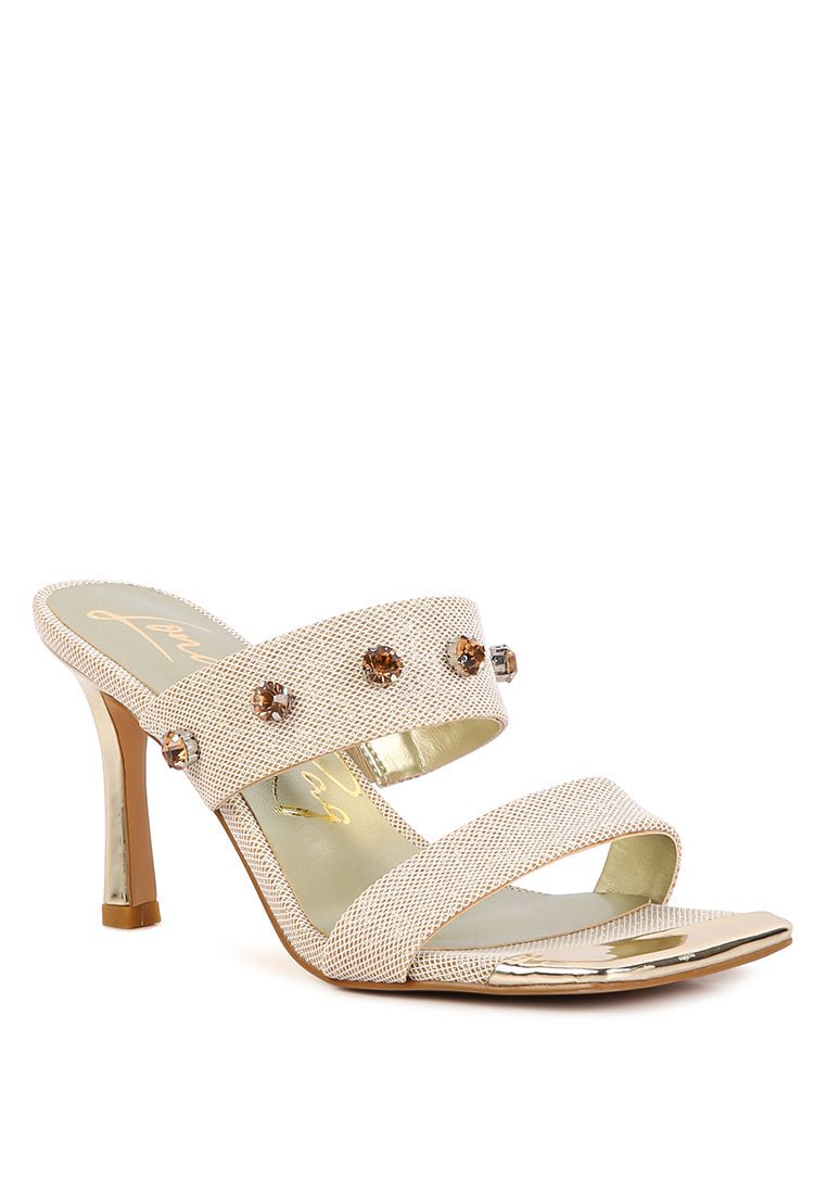 Sparkling Glam - EDM Queen Diamante Glitter Sandals - Yourstylesite