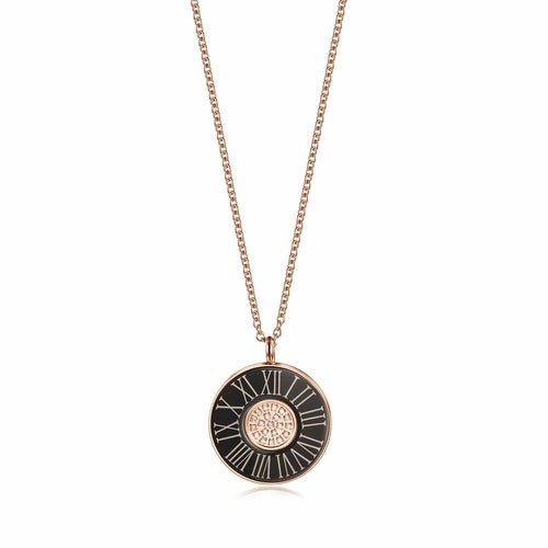 Timeless Elegance - Roman Numerals Shell Pendant Necklace - Yourstylesite