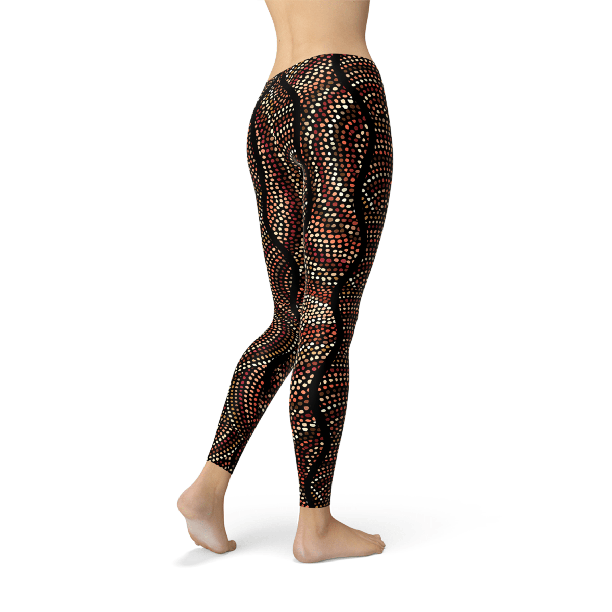 Tribal Dot Print Active Leggings - Yourstylesite
