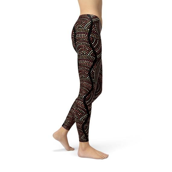 Tribal Dot Print Active Leggings - Yourstylesite