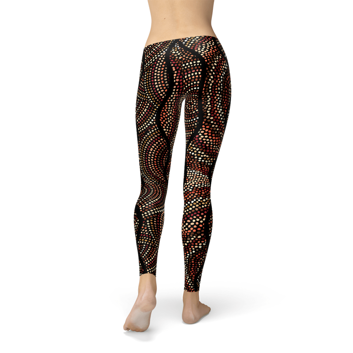 Tribal Dot Print Active Leggings - Yourstylesite