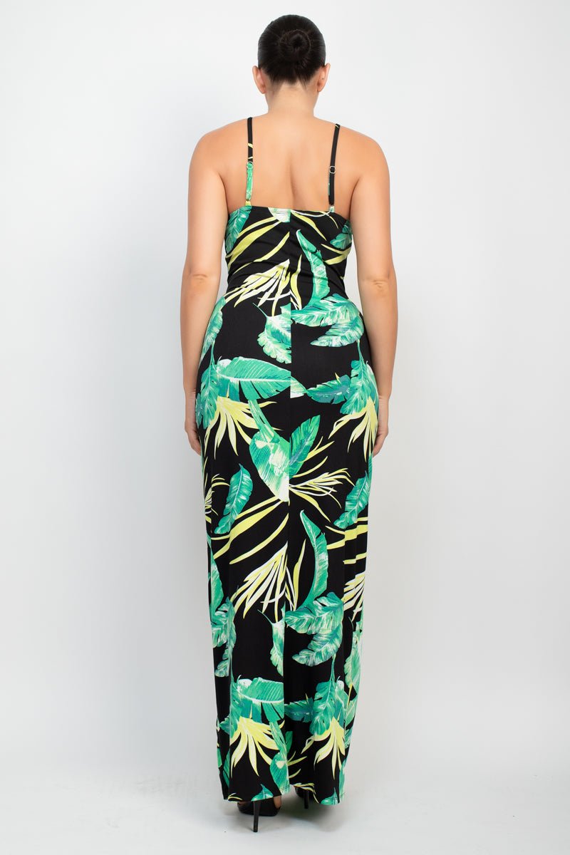 Tropical Breeze Scoop Neck Maxi Dress - Yourstylesite