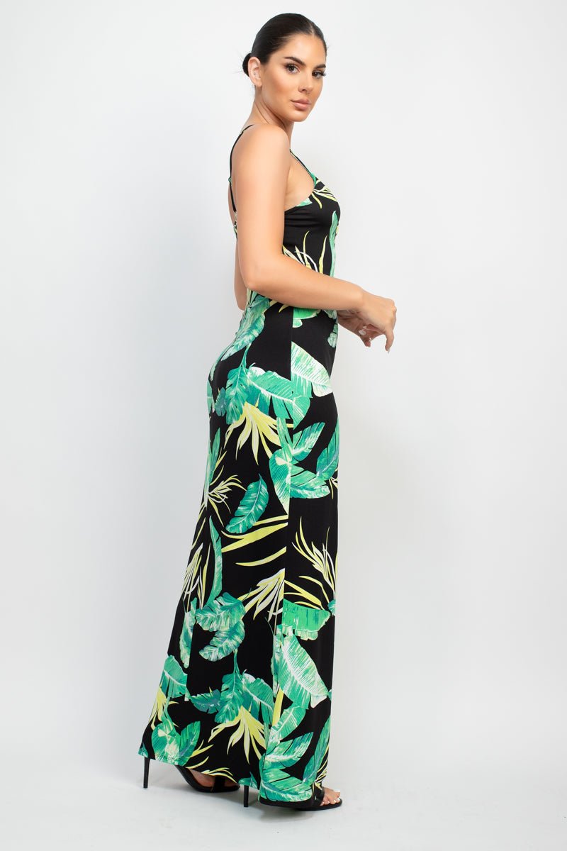 Tropical Breeze Scoop Neck Maxi Dress - Yourstylesite