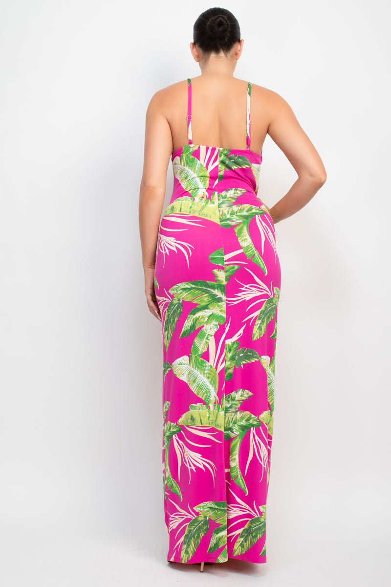 Tropical Vibes Scoop - Neck Maxi Dress - Yourstylesite