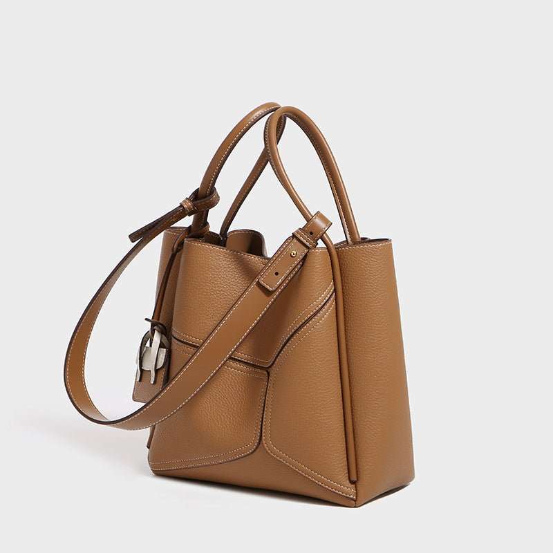 Urban Chic bucket handbag for women with spacious interior, magnetic buckle, and anti-scratch leather