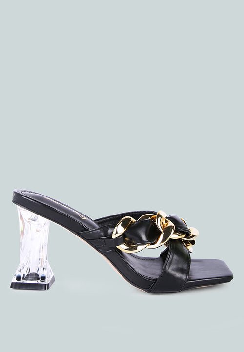Wandy Luxe Chain - Link Embellished Sandals – Stylish Comfort Redefined - Yourstylesite