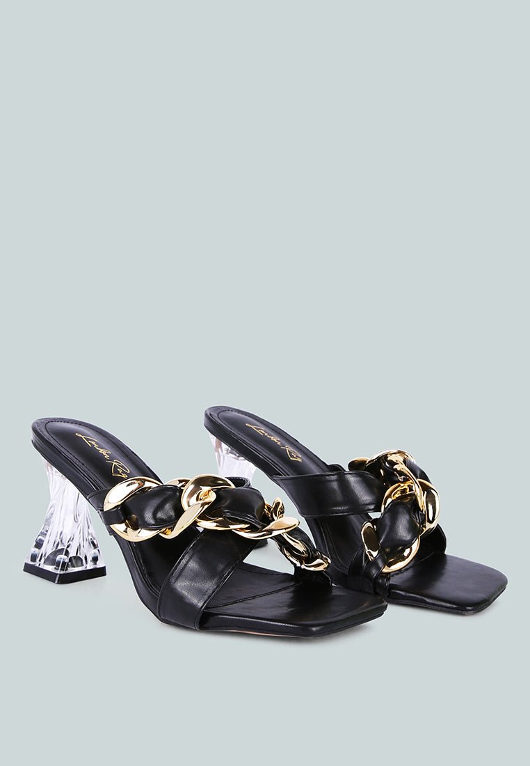 Wandy Luxe Chain - Link Embellished Sandals – Stylish Comfort Redefined - Yourstylesite