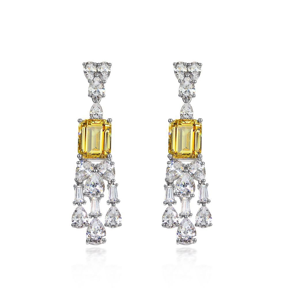 Geometric Diamond Earrings: Vintage Chic for Fashionable Women. - Yourstylesite