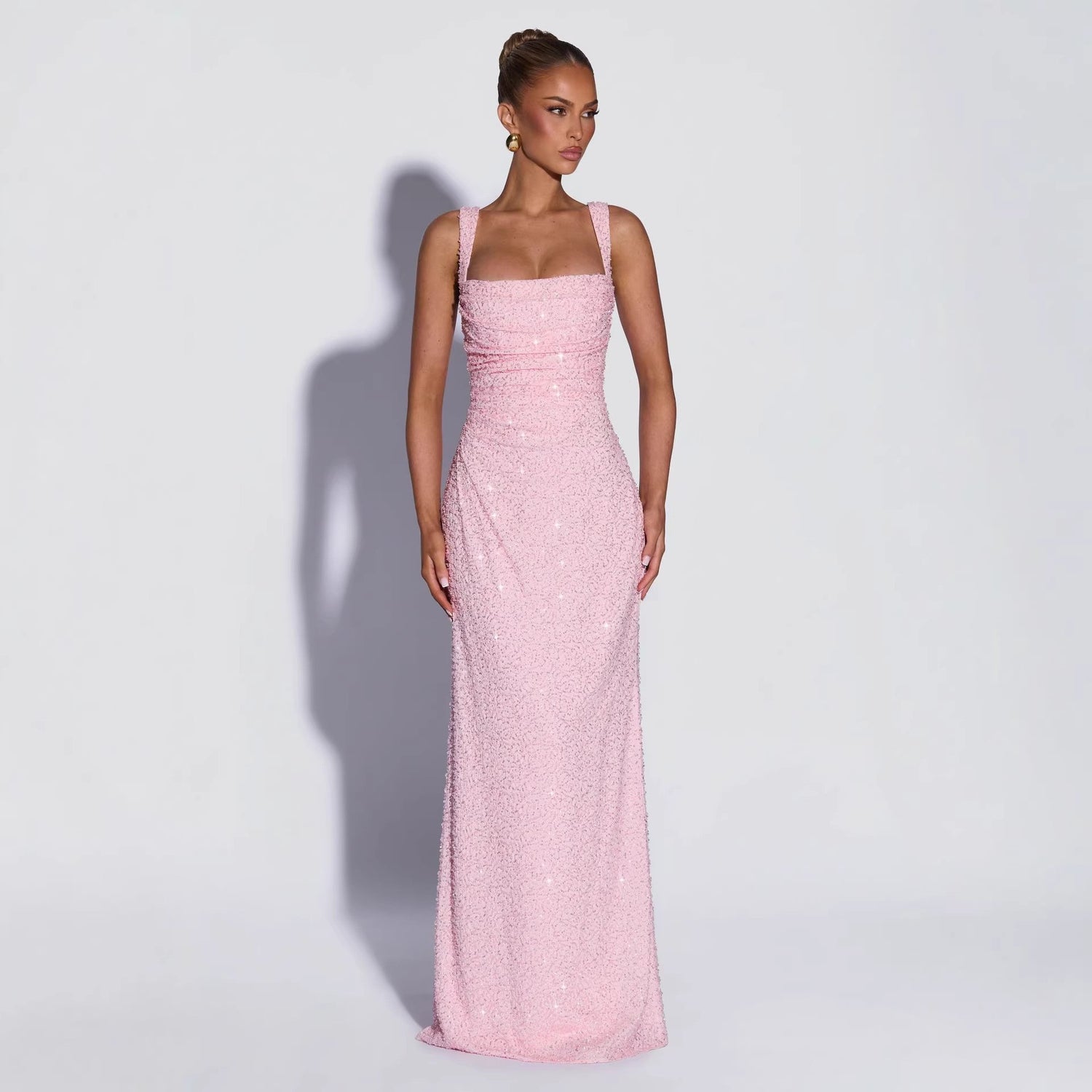 Sparkle &amp; Shine Sequin Strapless Maxi Dress