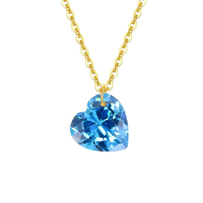 14K Gold Heart Peridot Pendant Necklace - Yourstylesite