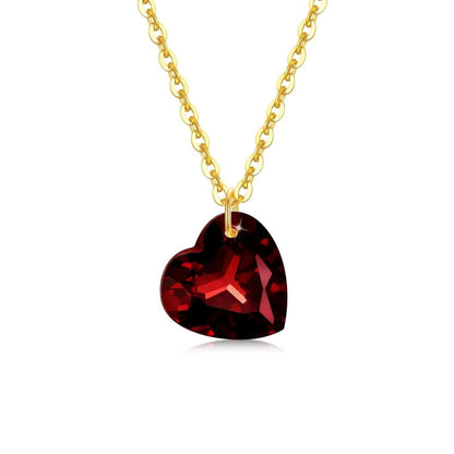 14K Gold Heart Peridot Pendant Necklace - Yourstylesite