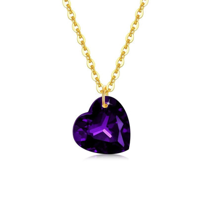 14K Gold Heart Peridot Pendant Necklace - Yourstylesite