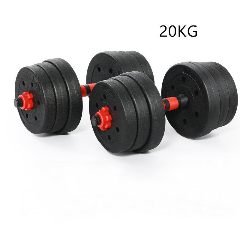 Adjustable Cement Dumbbell with Rubber - Coated Weights &amp; Detachable Rod for Custom Workouts! - Yourstylesite