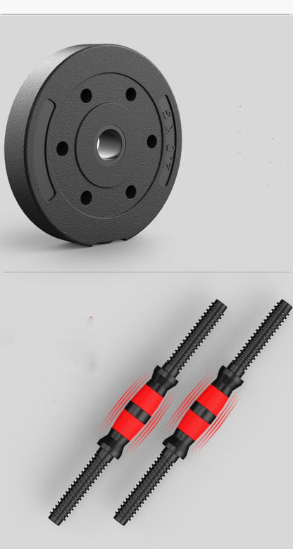 Adjustable Cement Dumbbell with Rubber - Coated Weights &amp; Detachable Rod for Custom Workouts! - Yourstylesite