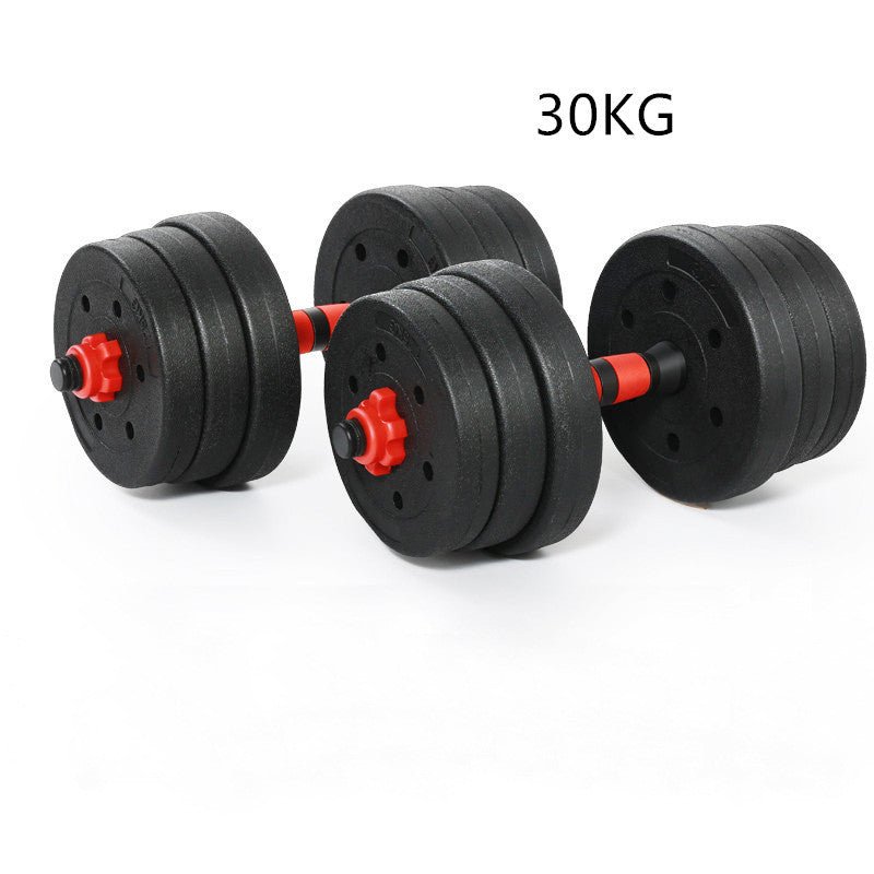 Adjustable Cement Dumbbell with Rubber - Coated Weights &amp; Detachable Rod for Custom Workouts! - Yourstylesite