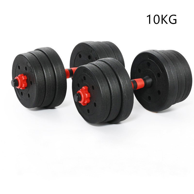 Adjustable Cement Dumbbell with Rubber - Coated Weights &amp; Detachable Rod for Custom Workouts! - Yourstylesite