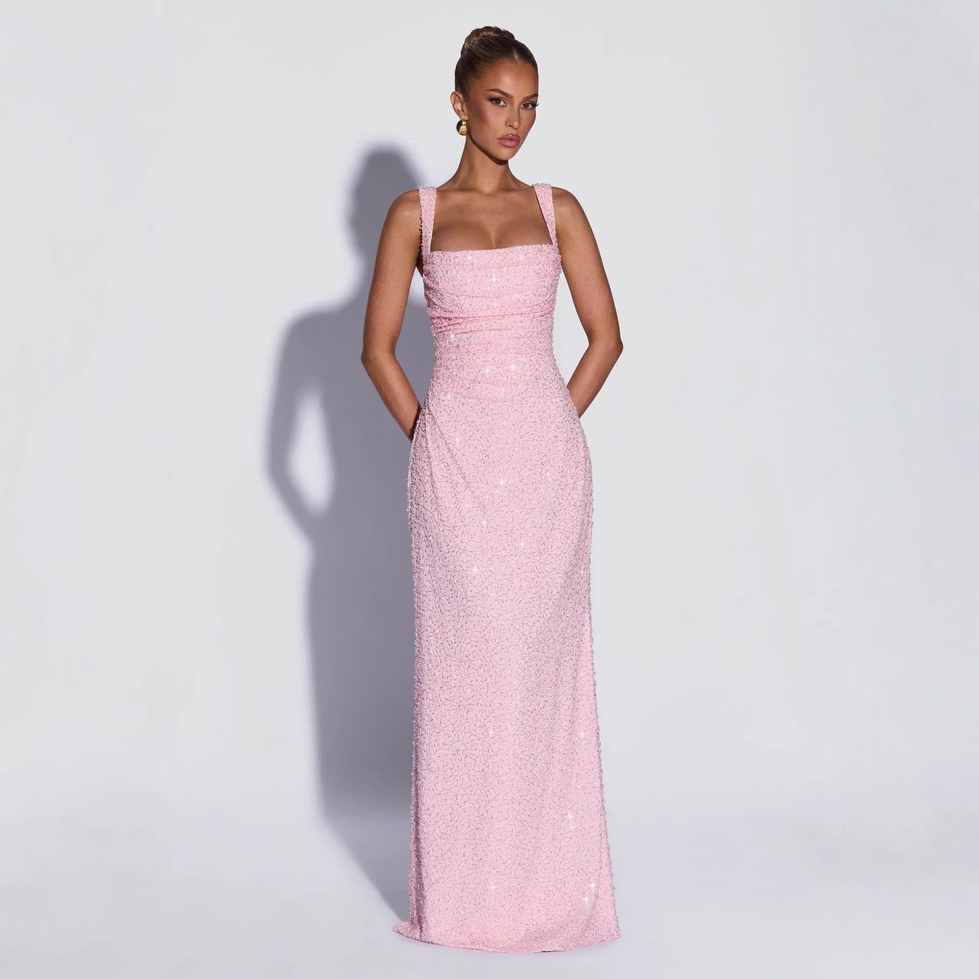 Sparkle &amp; Shine Sequin Strapless Maxi Dress