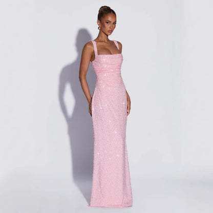 Sparkle &amp; Shine Sequin Strapless Maxi Dress