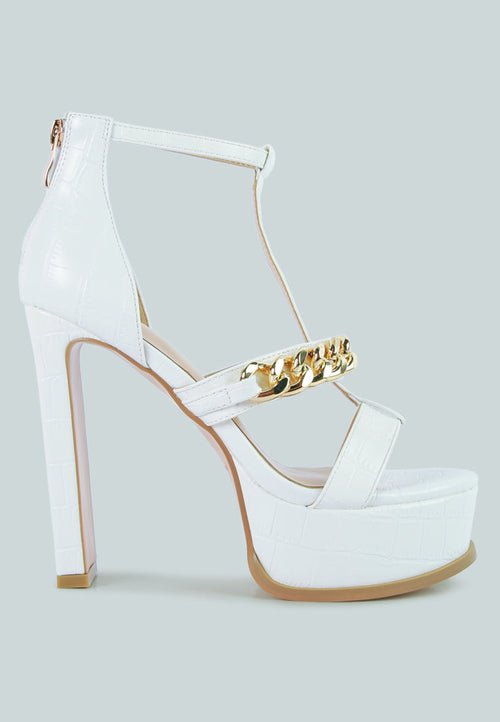 Bonita Chic Metal Chain Zip Sandals for Women – Trendy &amp; Durable Design - Yourstylesite