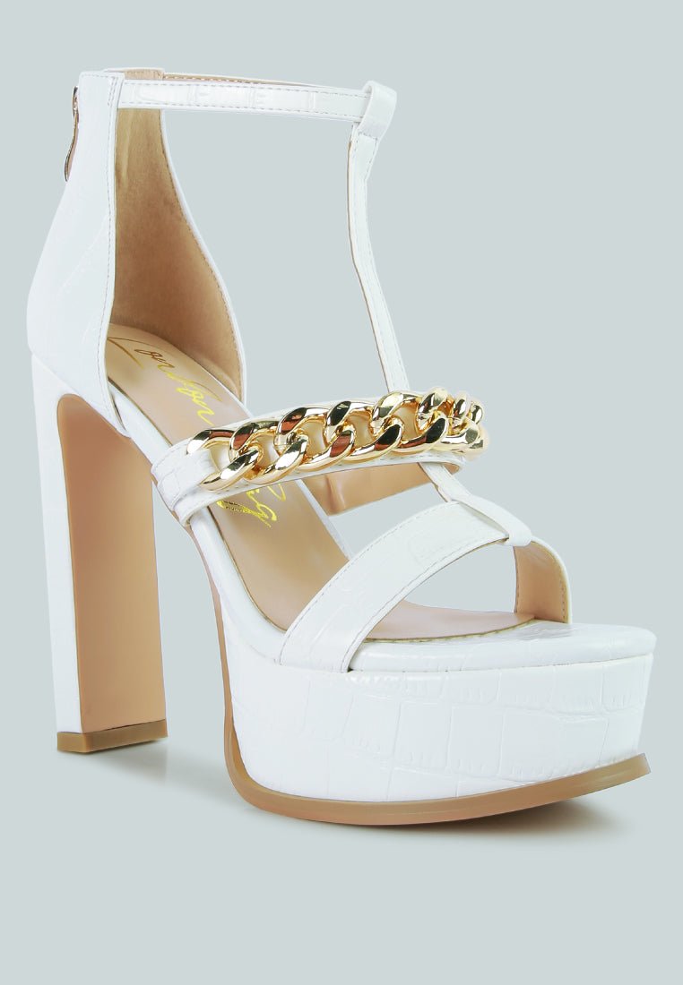 Bonita Chic Metal Chain Zip Sandals for Women – Trendy &amp; Durable Design - Yourstylesite