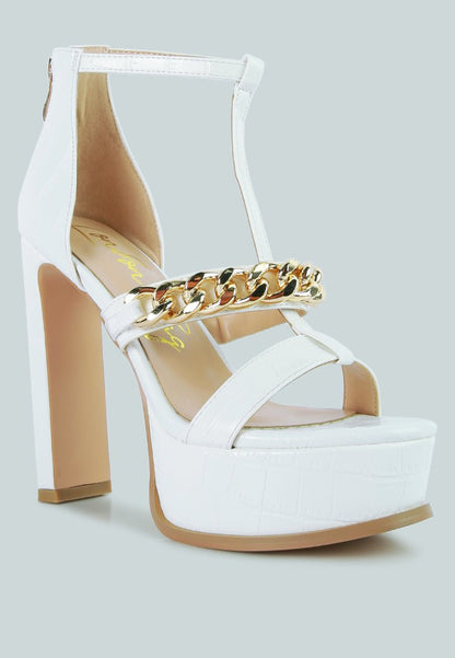 Bonita Chic Metal Chain Zip Sandals for Women – Trendy &amp; Durable Design - Yourstylesite