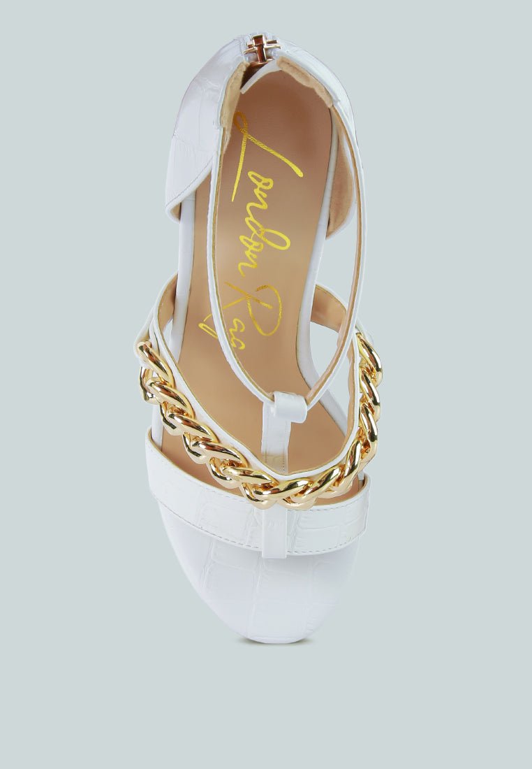 Bonita Chic Metal Chain Zip Sandals for Women – Trendy &amp; Durable Design - Yourstylesite