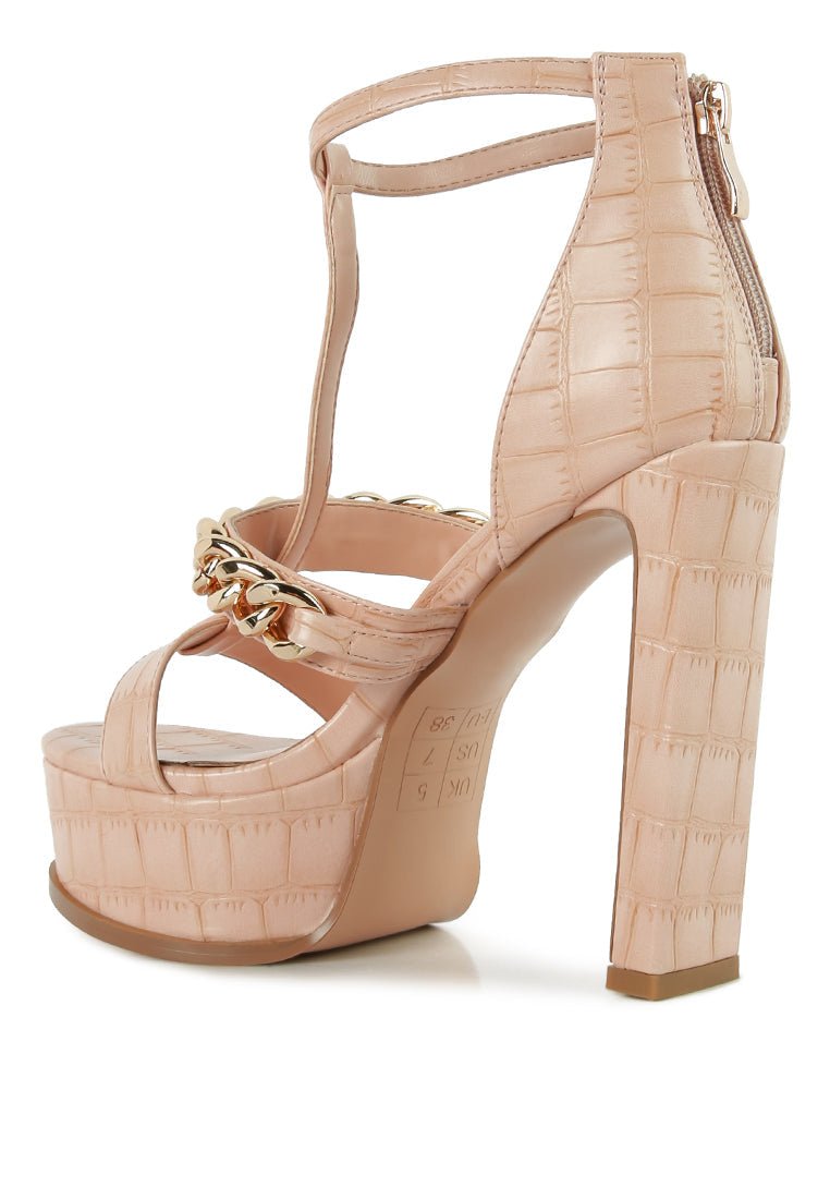 Bonita Chic Metal Chain Zip Sandals for Women – Trendy &amp; Durable Design - Yourstylesite