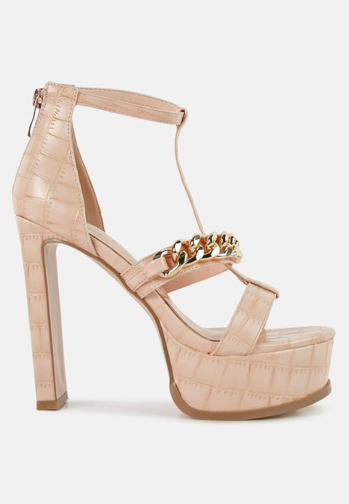 Bonita Chic Metal Chain Zip Sandals for Women – Trendy &amp; Durable Design - Yourstylesite