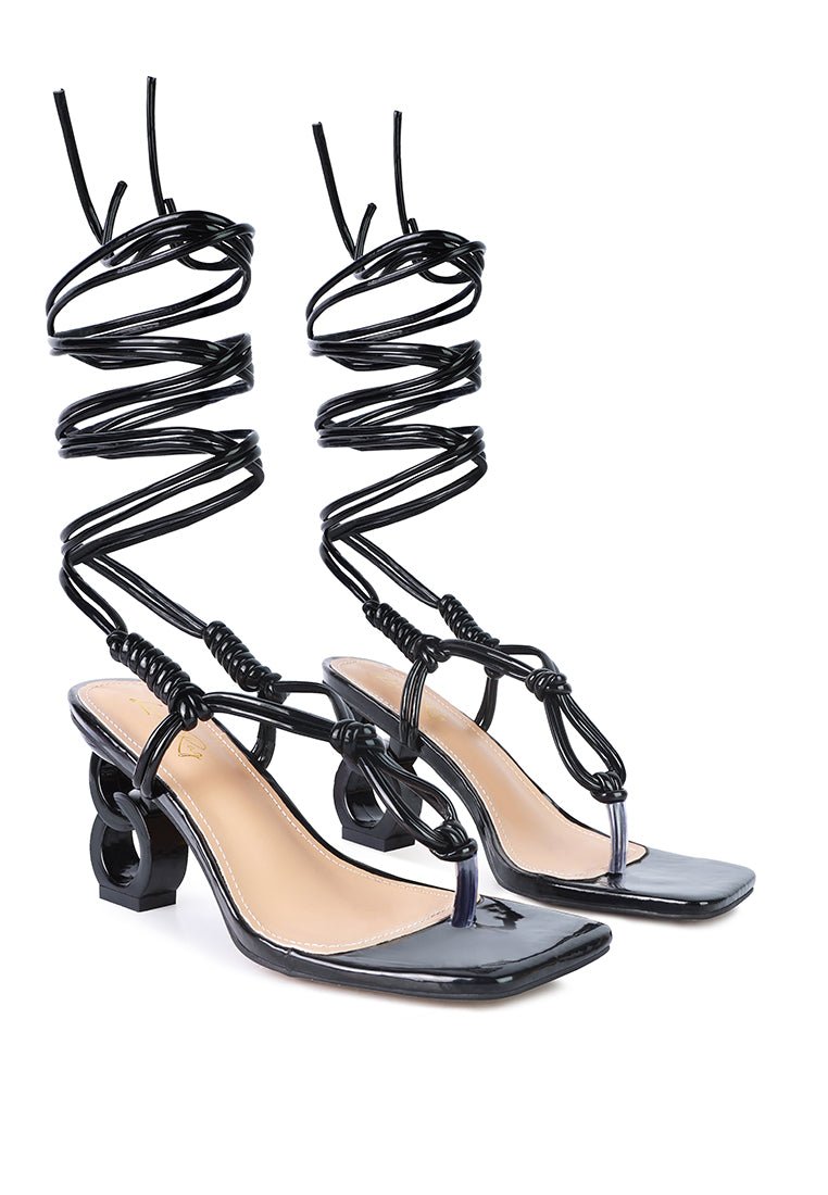 Cassino Luxe Strappy Lace - Up Sandals - Yourstylesite