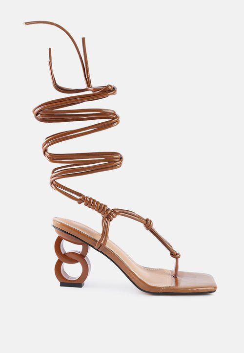 Cassino Luxe Strappy Lace - Up Sandals - Yourstylesite