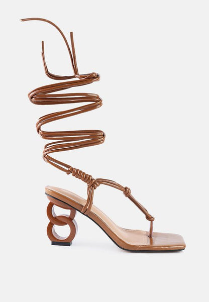 Cassino Luxe Strappy Lace - Up Sandals - Yourstylesite