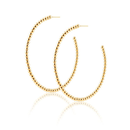 Chelsea Luxe Beaded Hoops – Effortless Elegance Redefined - Yourstylesite