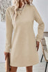 Chic Apricot Textured Mini Dress with Long Sleeves - Yourstylesite
