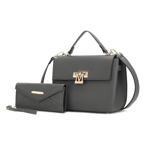 Chic Vegan Leather Satchel &amp; Matching Wristlet – Stylish &amp; Versatile - Yourstylesite