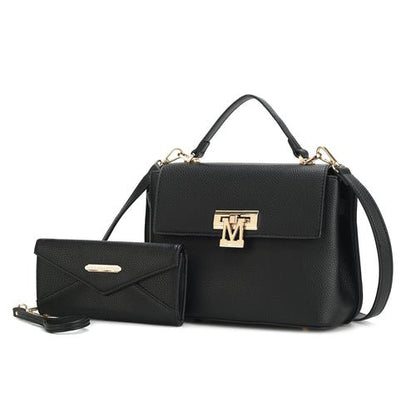 Chic Vegan Leather Satchel &amp; Matching Wristlet – Stylish &amp; Versatile - Yourstylesite