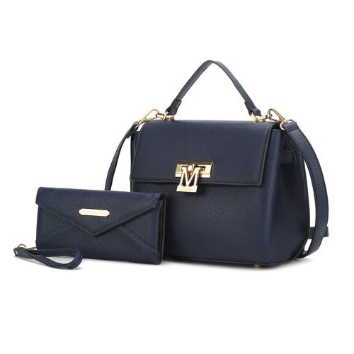 Chic Vegan Leather Satchel &amp; Matching Wristlet – Stylish &amp; Versatile - Yourstylesite