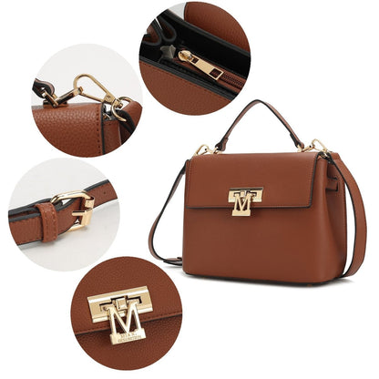 Chic Vegan Leather Satchel &amp; Matching Wristlet – Stylish &amp; Versatile - Yourstylesite