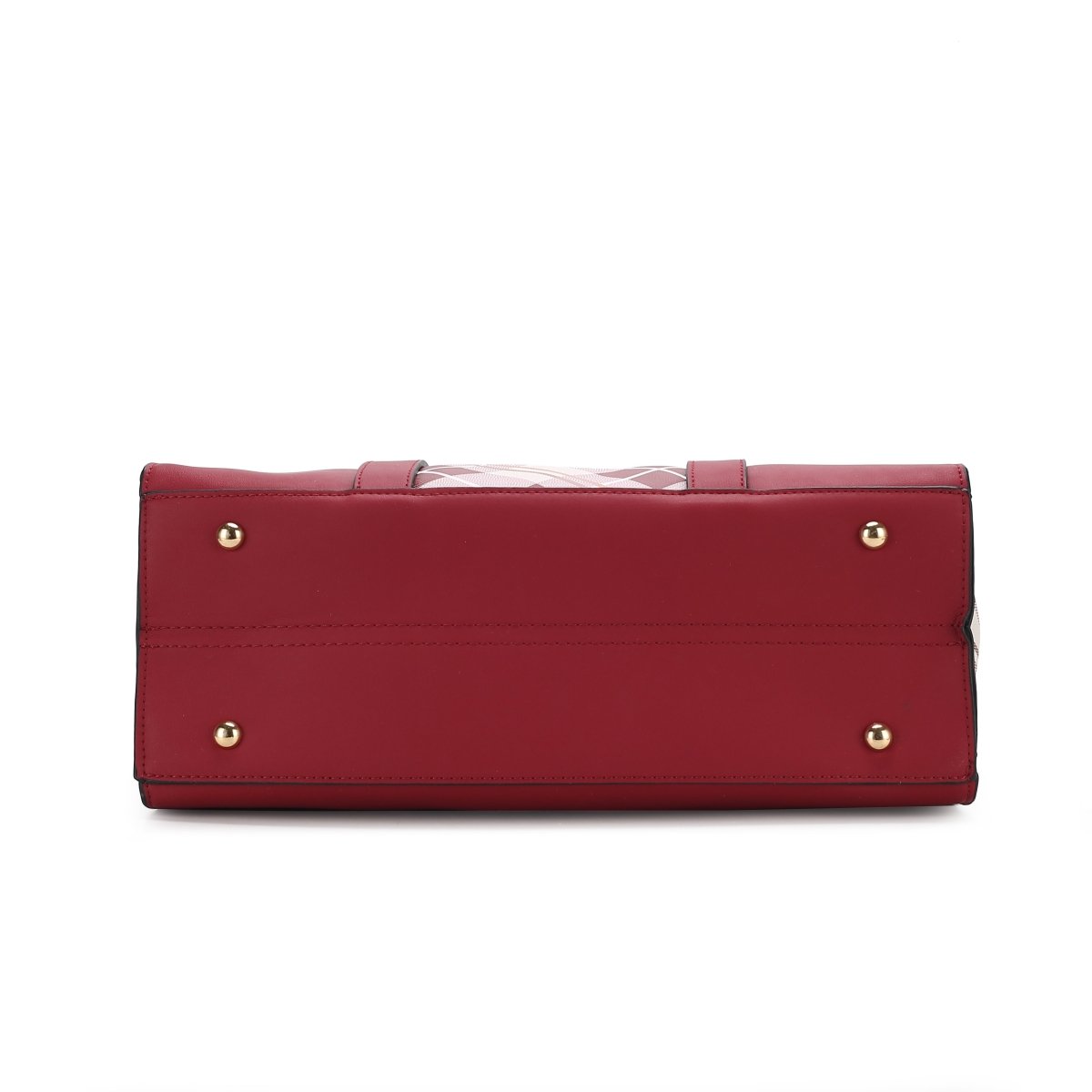 Christine Chic Plaid Vegan Leather Satchel &amp; Wallet Set - Yourstylesite