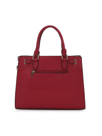 Christine Chic Plaid Vegan Leather Satchel &amp; Wallet Set - Yourstylesite