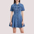 Classic Blue Denim Dress - Trendy Casual Outfit - Yourstylesite