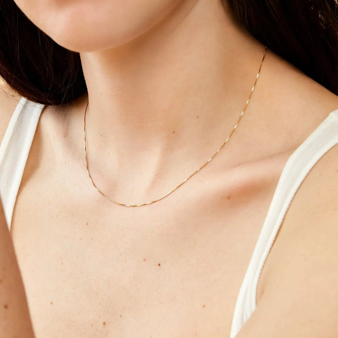 Dainty 14k Gold Baby Box Chain Necklace – Elegant Everyday Jewelry - Yourstylesite