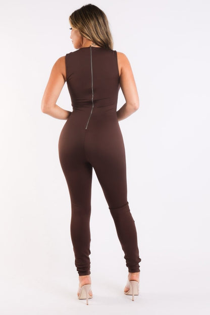 Dazzle in Style - Sexy Embellished Bodycon Jumpsuit - Yourstylesite