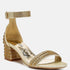DazzleWalk Embellished Block Sandals - Yourstylesite